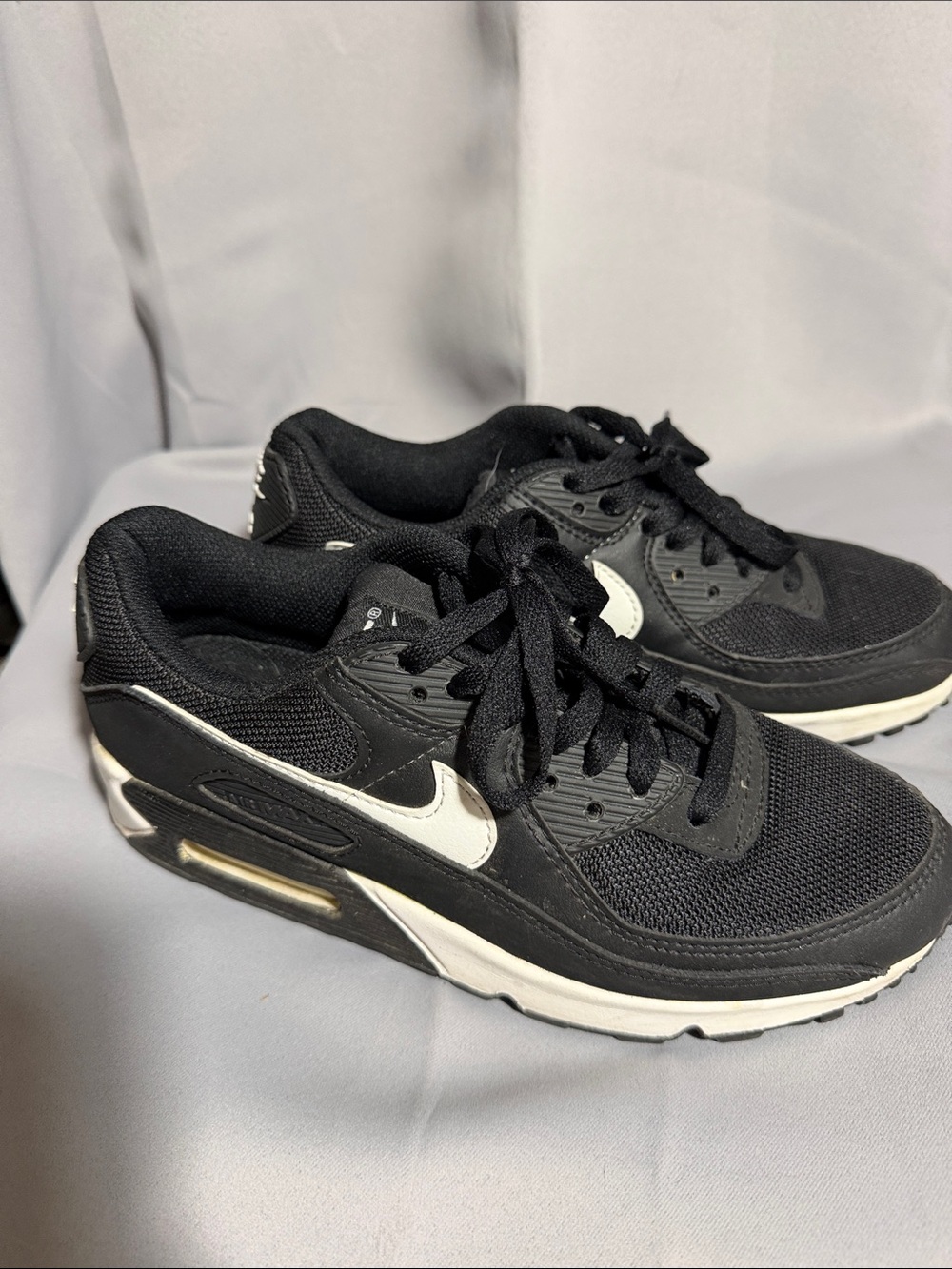 Nike Black and White Air Max-Style Sneakers